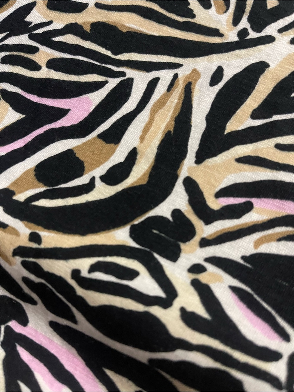 Lilly Pulitzer Fin Top in Can You Zee Me Zebra Print. Black/Tan/Cream/Pink. - Picture 3 of 5